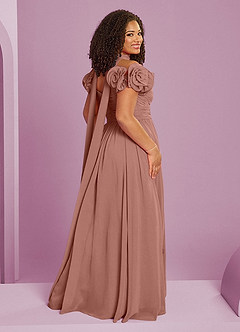 Barbie ♥ Azazie Bridesmaid Dresses Cedar Rose A-Line Off the Shoulder Chiffon Convertible Dress image17