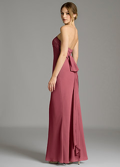 Azazie Ailanie Bridesmaid Dresses Merlot Mermaid Strapless Chiffon Dress image6