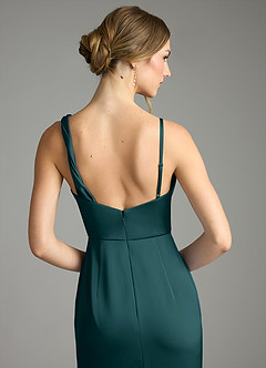 Azazie Samara Brautjungfernkleider Meerjungfrau-Linie Plissee Stretch-Satin Kleid Kiefer image6