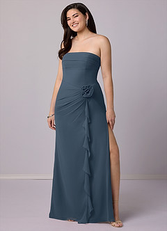 Barbie ♥ Azazie Bridesmaid Dresses Neptune Sheath Strapless Chiffon Convertible Dress image10