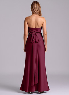 Azazie Ailanie Brudtärnklänningar Klä av Tubklänning i Stretch Satin Axelbandslös Mullbär image7