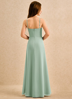 Azazie lolly Girls Formal Flower Girl Dresses Agave A-Line Pleated Chiffon Dress image2