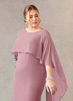 Azazie Dion Mother of the Bride Dresses Vintage Mauve Sheath Scoop Stretch Crepe Dress image12