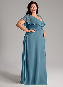 Azazie Lainey Bridesmaid Dresses Bermuda A-Line with Pockets Chiffon Dress image12