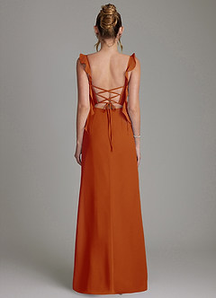 Azazie Jessamine Bridesmaid Dresses Paprika Mermaid Corset Chiffon Dress image7
