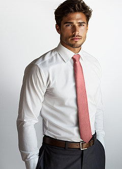 front Metallic Satin Wide Tie