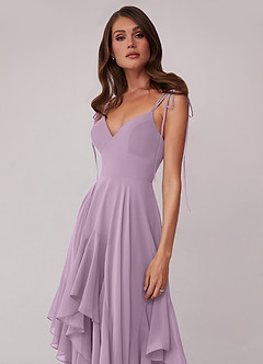Barbie ♥ Azazie Bridesmaid Dresses Wisteria A-Line Bow Chiffon Dress image5