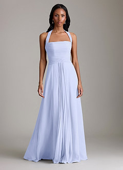 Azazie Clarisa Suknie dla druhen Linia A Pofałdowany Szyfon Do ziemi Sukienka image5