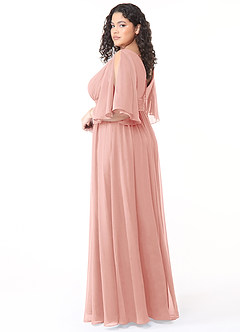 Azazie Temeka Bridesmaid Dresses Rosette A-Line Ruched Chiffon Dress image10