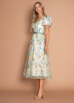 Marisa Champagne Multi Midi Dress image3