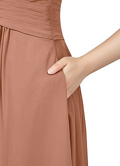 Azazie Claudia Bridesmaid Dresses Bronzer A-Line Sweetheart Neckline Chiffon Dress image10