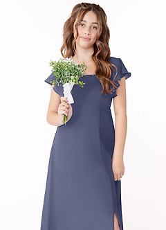 Azazie Bondi Junior Klänning av A-Line i Chiffong Rosett image4