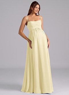 Azazie Saige Maternity Bridesmaid Dresses A-Line Pleated Chiffon Floor-Length Dress image7