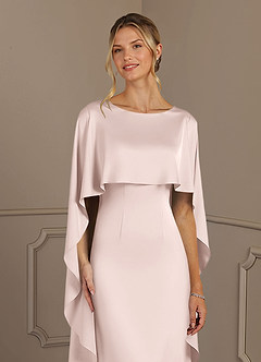 Azazie Eli Klänningar till brudens mor Klänning Tubklänning i Stretch Satin Båtringning Rodnande Rosa image5