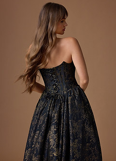 Skyla Maxi Klänning Förgylld Midnatt image5