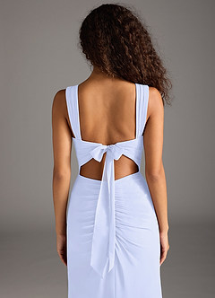 Azazie Jesaphine Abiti da Damigella Abito Tubino in Chiffon Fiocco Lavanda image6