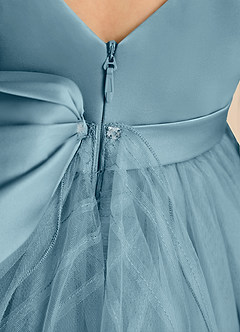 Azazie Pear Robe Demoiselle D'honneur Fillette Robe Princesse en Tulle Arc Bleu Maussade image7
