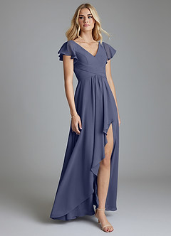 Azazie Omari Bridesmaid Dresses Stormy A-Line Chiffon Dress image1