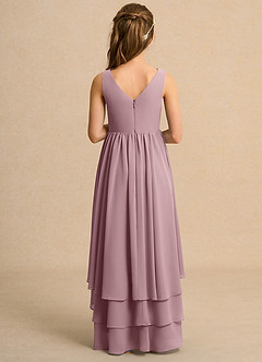 Azazie Kitten Girl Jurken voor bloemenmeisjes A-Lijn Jurk van Chiffon Stoffige Roos image2