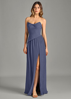 Azazie Becka Bridesmaid Dresses Stormy A-Line Strapless Chiffon Dress image3