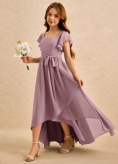 Azazie Milly Girls Formal Flower Girl Klänningar Klä A-Line i Chiffong Plisserad image6