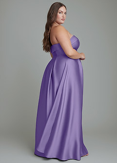 Azazie Lucienne Bridesmaid Dresses Tahiti A-Line Strapless Stretch Satin Convertible Dress image15