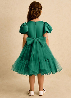 Azazie Cocoa vestidos de niña de las flores Vestido de Esmeralda de Tul de Princesa con Plisado image6