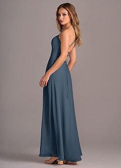 Azazie Mei Suknie dla druhen Linia A Szyfon Do ziemi Sukienka image5