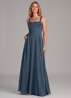 Azazie Shaude Bridesmaid Dresses Neptune A-Line Pleated Chiffon Dress image3