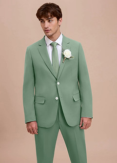 front Ethan Matcha Chaqueta de traje de alto rendimiento de tejido refinado