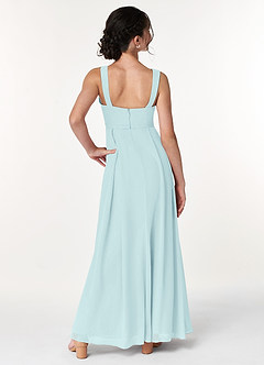 Azazie Simoan Junior Sea Glass A-Line Sweetheart Neckline Chiffon Dress image2