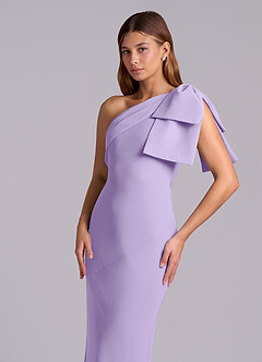 Azazie Yuanna Bridesmaid Dresses Lilac Mermaid One Shoulder Chiffon Dress image7