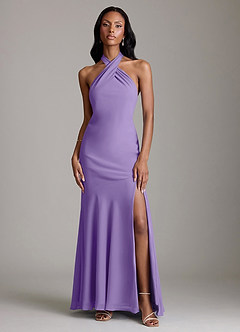 Azazie Lorena Bridesmaid Dresses Tahiti Mermaid Pleated Chiffon Dress image1