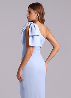 Azazie Yuanna Bridesmaid Dresses Ice Mermaid One Shoulder Chiffon Dress image8