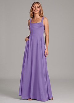 Azazie Shaude Bridesmaid Dresses Tahiti A-Line Pleated Chiffon Dress image3