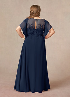 Azazie Faviola Mother of the Bride Dresses A-Line Boatneck sequins Chiffon Floor-Length Dress image8