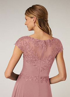 Azazie Shonda Final Sale Black Lace Chiffon Dress image7