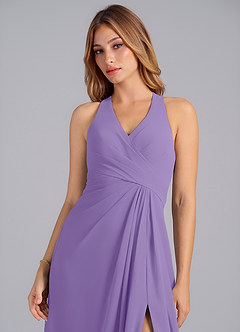 Azazie Dorota Bridesmaid Dresses Tahiti A-Line Pleated Chiffon Dress image6