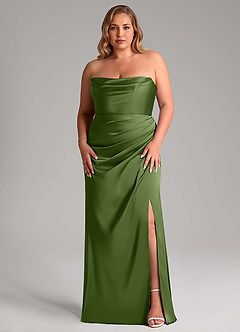 Azazie Leonis Bridesmaid Dresses Juniper Mermaid Pleated Stretch Satin Convertible Dress image8
