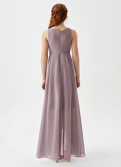 Azazie Lizette Junior Dusk A-Line Pleated Chiffon Dress image6