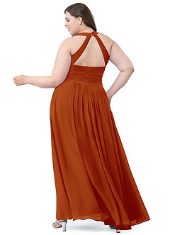 Azazie Claudia Bridesmaid Dresses Paprika A-Line Sweetheart Neckline Chiffon Dress image12