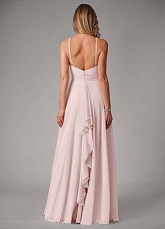 Azazie Amalia Bridesmaid Dresses Blushing Pink A-Line Pleated Chiffon Dress image6