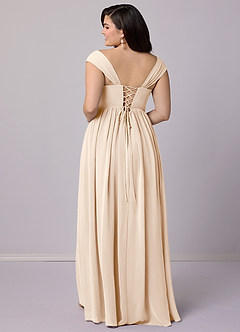 Barbie ♥ Azazie Bridesmaid Dresses White Alabaster A-Line Corset Chiffon Dress image20