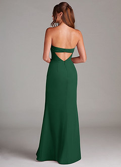 Azazie Leonis Bridesmaid Dresses Dark Green Sheath Strapless Chiffon Convertible Dress image5