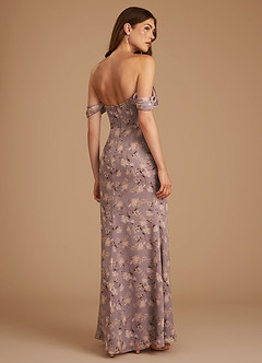 Azazie Saige Bridesmaid Dresses Lilac Bloom Floral A-Line Off the Shoulder Bloom Convertible Dress image10