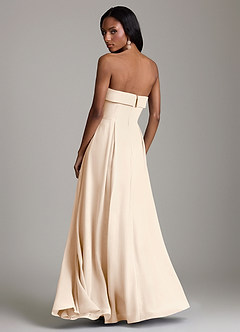 Azazie Lucienne Bridesmaid Dresses White Alabaster A-Line Strapless Chiffon Convertible Dress image2