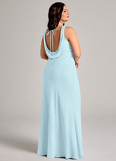 Azazie Rylina Bridesmaid Dresses Cloud Blue Mermaid Pleated Chiffon Dress image8
