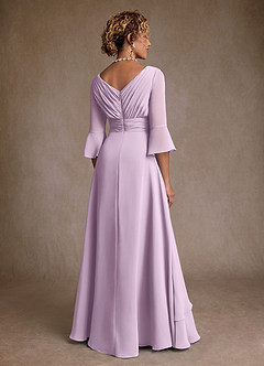 Azazie Eire Moeder van de bruid jurken A-Lijn Jurk van Chiffon Geplooid Frosted Lila image2