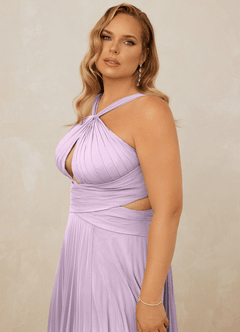 Christian Siriano Bridal for Azazie 1009 Bridesmaid Dresses Frosted Lilac A-Line Pleated Chiffon Dress image14