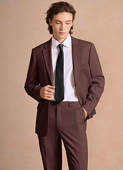 front James Espresso Structured Stretch Suit Jacket